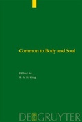 Cover: Common to Body and Soul - De Gruyter