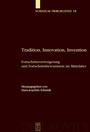 Cover: Tradition, Innovation, Invention - De Gruyter
