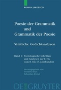 Cover: Poesie der Grammatik und Grammatik der Poesie - De Gruyter