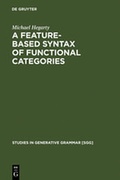 Cover: A Feature-Based Syntax of Functional Categories - De Gruyter Mouton