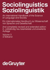 Abbildung von: Sociolinguistics / Soziolinguistik. Volume 3 - De Gruyter Mouton