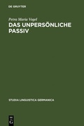 Cover: Das unpers&ouml;nliche Passiv - De Gruyter