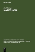 Cover: Katechon - De Gruyter