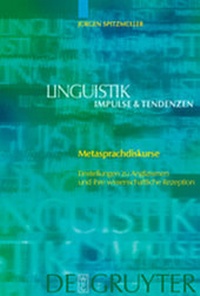 Enlarge image Cover: Metasprachdiskurse - De Gruyter