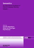 Cover: Semantics. Volume 1 - De Gruyter Mouton