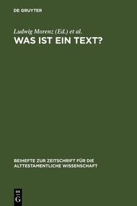 Enlarge image Cover: Was ist ein Text? - De Gruyter