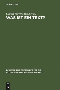 Enlarge image Cover: Was ist ein Text? - De Gruyter