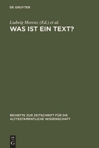 Enlarge image Cover: Was ist ein Text? - De Gruyter