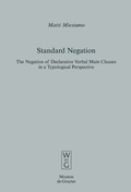 Cover: Standard Negation - De Gruyter Mouton