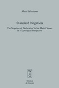 Cover: Standard Negation - De Gruyter Mouton