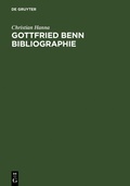 Cover: Gottfried Benn Bibliographie - De Gruyter