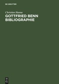 Cover: Gottfried Benn Bibliographie - De Gruyter
