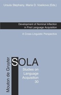 Cover: Development of Nominal Inflection in First Language Acquisition - De Gruyter Mouton
