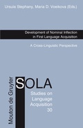 Cover: Development of Nominal Inflection in First Language Acquisition - De Gruyter Mouton