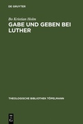 Cover: Gabe und Geben bei Luther - De Gruyter