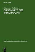 Cover: Die Einheit des Individuums - De Gruyter