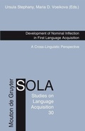 Cover: Development of Nominal Inflection in First Language Acquisition - De Gruyter Mouton