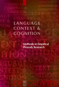 Enlarge image Cover: Methods in Empirical Prosody Research - De Gruyter