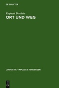 Cover: Ort und Weg - De Gruyter
