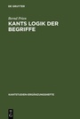 Cover: Kants Logik der Begriffe - De Gruyter