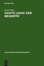 Cover: Kants Logik der Begriffe - De Gruyter