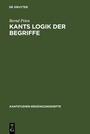 Cover: Kants Logik der Begriffe - De Gruyter
