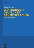 Cover: W&ouml;rterbuch deutscher Geheimsprachen - De Gruyter