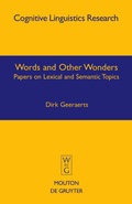 Cover: Words and Other Wonders - De Gruyter Mouton