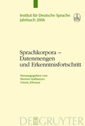 Cover: Sprachkorpora - Datenmengen und Erkenntnisfortschritt - De Gruyter