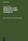 Cover: Sprache und sprachliches Handeln - De Gruyter
