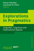 Cover: Explorations in Pragmatics - De Gruyter Mouton