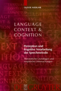 Abbildung von: Perzeption und kognitive Verarbeitung der Sprechmelodie - De Gruyter