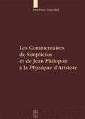 Cover: Les Commentaires de Simplicius et de Jean Philopon &agrave; la "Physique" d'Aristote - De Gruyter
