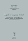 Cover: Aspects of Language Contact - De Gruyter Mouton