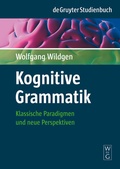 Cover: Kognitive Grammatik - De Gruyter