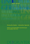 Cover: Deutsche Juden - deutsche Sprache - De Gruyter
