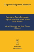 Cover: Cognitive Sociolinguistics - De Gruyter Mouton