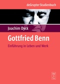 Cover: Gottfried Benn - De Gruyter