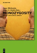 Cover: Monozygosity - De Gruyter