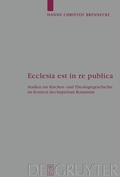 Cover: Ecclesia est in re publica - De Gruyter