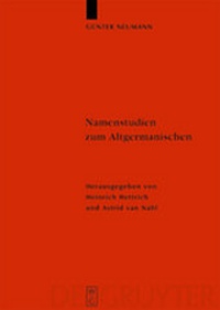 Enlarge image Cover: Namenstudien zum Altgermanischen - De Gruyter