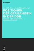 Cover: Positionen der Germanistik in der DDR - De Gruyter