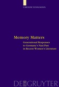 Cover: Memory Matters - De Gruyter
