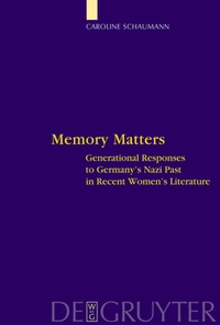 Enlarge image Cover: Memory Matters - De Gruyter