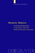 Cover: Memory Matters - De Gruyter