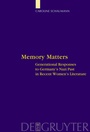 Cover: Memory Matters - De Gruyter