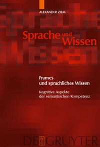 Abbildung von: Frames und sprachliches Wissen - De Gruyter