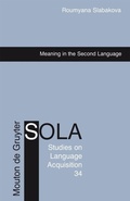 Cover: Meaning in the Second Language - De Gruyter Mouton