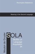 Cover: Meaning in the Second Language - De Gruyter Mouton