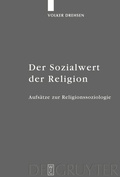 Cover: Der Sozialwert der Religion - De Gruyter